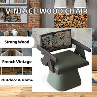 Chaise de salle à manger vintage en bois massif de style français, design moderne, meubles pour la maison, le bureau et la chambre, pour la maison, l'appartement et l'extérieur