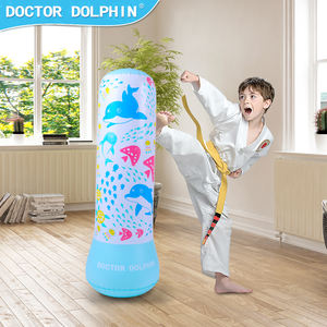 Doctor Dolphin PVC plegable interior juegos de juguete vaso patadas bolsa de boxeo de aire inflable saco de boxeo de agua para chico