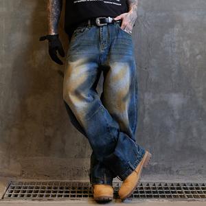 Vaqueros de mezclilla desgastados personalizados para <span class=keywords><strong>hombre</strong></span>, estilo selvedge, Hip Hop, Old School, corte bootcut - Product Image 3