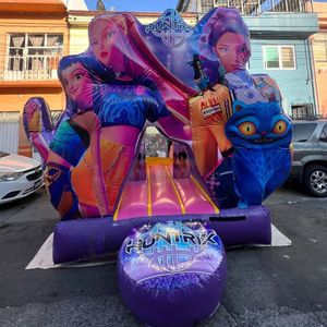 Château gonflable K-POP Demon Hunters <span class=keywords><strong>avec</strong></span> toboggan et <span class=keywords><strong>piscine</strong></span>, combo château gonflable extérieur pour <span class=keywords><strong>location</strong></span> de fêtes d'enfants - Product Image 2