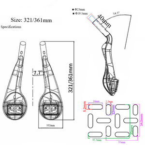 Guidon aérodynamique en fibre de carbone BXT pour <span class=keywords><strong>triathlon</strong></span> et contre-la-montre, adapté aux vélos de route - Product Image 4