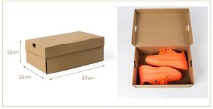 الجملة قوية رخيصة كرافت المموج مربع الأحذية المخصصة عادي صندوق ورقي للأحذية - Product Image 5