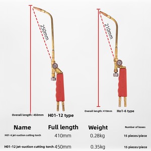 Torche et pistolet de soudage manuel à aspiration en cuivre DISCO H01-6 pour soudage à l'<span class=keywords><strong>oxygène</strong></span> et à l'<span class=keywords><strong>acétylène</strong></span> – Outil de quincaillerie en gros - Product Image 2