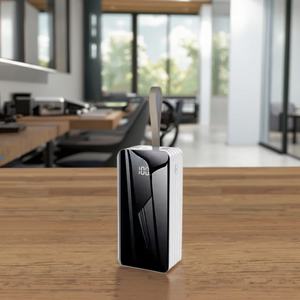 Batterie externe portable d'urgence pour extérieur 80000 mAh avec affichage numérique et logo imprimé, alimentation mobile avec câble - Product Image 6