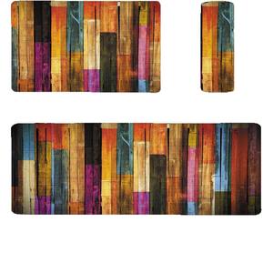 Ensemble de tapis de cuisine en velours cristal, rectangulaire, patchwork, antidérapant, en fibre de polyester, lavable en machine, fin, 0,2 à 0,4 pouces - Product Image 2