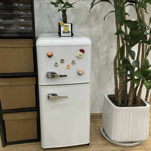 D 138L Offre Spéciale Rétro réfrigérateur Multi Couleur Double Porte Réfrigérateur Prix Usine OEM Maison Réfrigérateur <span class=keywords><strong>Jaune</strong></span> blanc bleu - Product Image 3