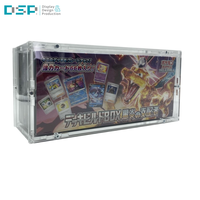 Boîte de présentation en acrylique sur mesure de grande taille pour boosters japonais, vente en gros, usine DSP Vietnam