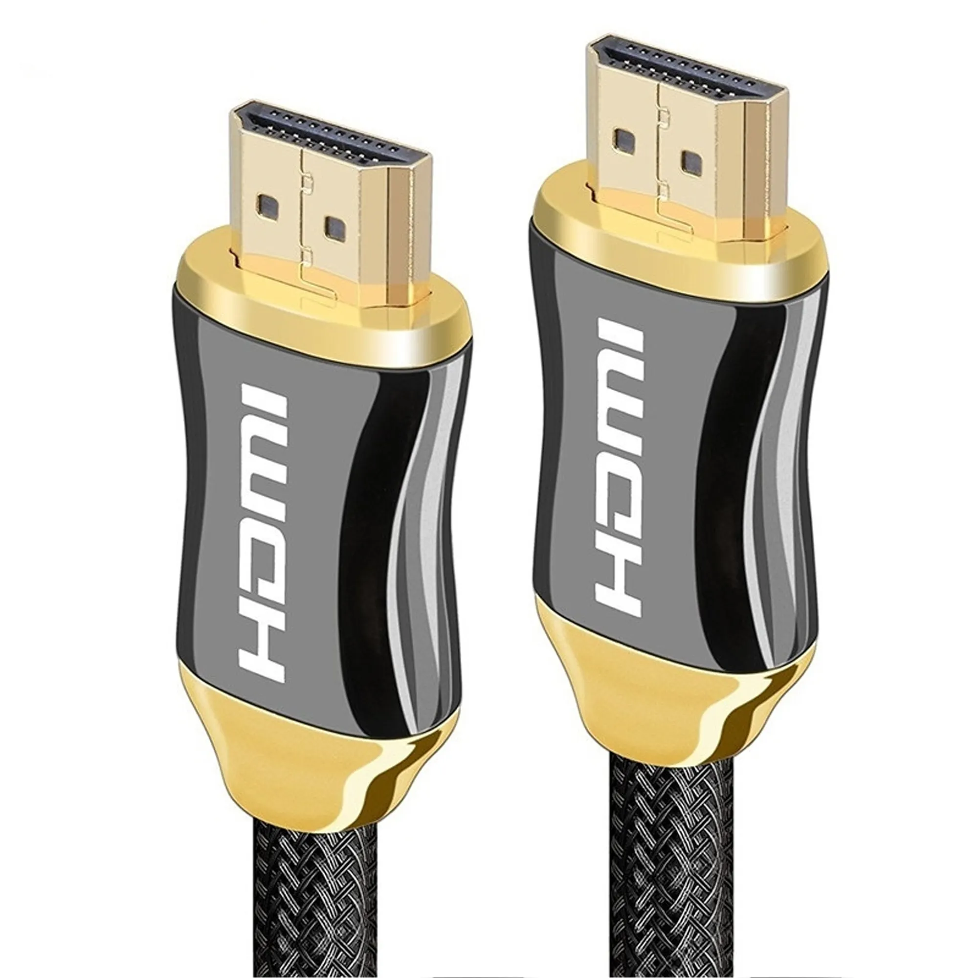Kabel HDMI 2.0, Kabel HDMI Tipe A Kepang 10M Aloi Seng untuk HDTV PS3 Ultra True 4K Kecepatan Tinggi HDMI 2.0
