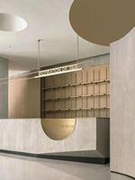 Revêtement mural en pierre flexible Round Line Stone MCM - Dalle de pierre artificielle moderne en PU pour la conception d'hôtels