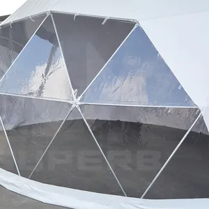 Простой стиль глэмпинг Дом Курортный прозрачный геодезический купол отель палатка 5 м 6 м 7 м ПВХ Крышка для кемпинга