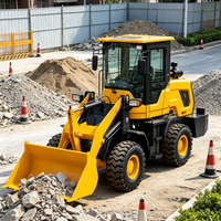 Chargeuse sur pneus compacte de 1,5 tonne avec godet de 0,6 m³ pour travaux agricoles et de construction