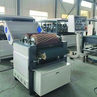 Machine à poncer à double rouleau WS630-2S, machine de polissage de surface en bois de haute précision pour panneaux de portes d'armoires