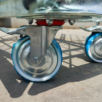 Offre Spéciale 4 côté pliable transport de marchandises rouleau conteneur supermarché entrepôt quatre roues chariot logistique