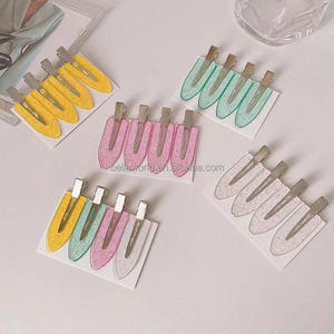 BELLE WORLD Koreanische Version Modische Gelee Farbe No Crease Haars pange Sets 4 Stück Verlängerung pro Capelli Veri Con Make-up Haars pangen - Product Image 2