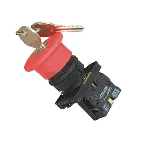 High Quality emergency stop push button switch with keys