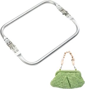 Pcs Aluminum <b>Purse</b> Frame Rectangle Lock Frame Handbag Clutch Frame Metal <b>Purse</b> Frame Kiss Lock Clasp Bag Frame Hardware Replacem - Product Image 1