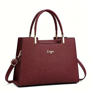 Sac fourre-tout classique en PU pour femme avec fermeture ouverte, résistant à l'eau, design portable pour un usage quotidien - Product Image 2