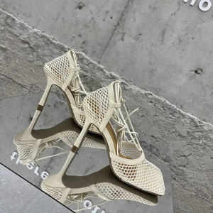 Sandalias de tacón de diseñador, zapatos casuales para mujer, calzado de moda, sandalias de punta cuadrada, elegantes sandalias de verano con tacón para mujer - Product Image 3