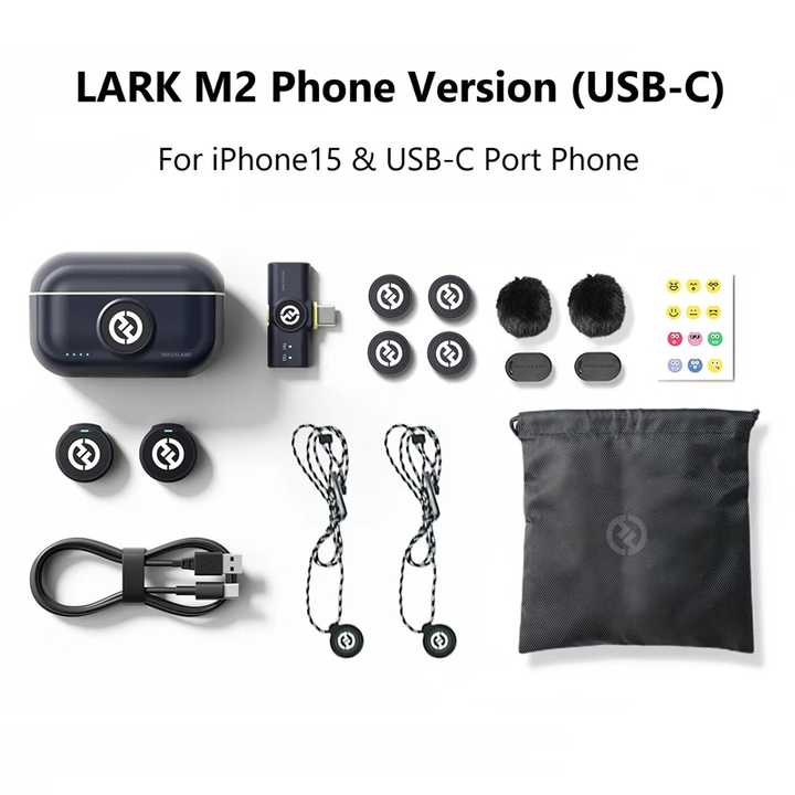 Hollyland Lark M2 with USB-C Plug (Duo, Shine Charcoal