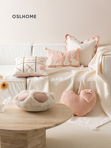 Cojín Ousilu para Niños, Modelo Casa de Muñecas, Estilo Princesa Nórdica, Cojín de Conejo Adorable para Sala de Niñas, Color Rosa - Product Image 3