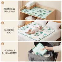 Matelas à langer imperméable pour bébé 70x50cm, protège-matelas de berceau en coton lavable, tapis à couches portable pour voyage, certifié OEKO-TEX, OEM