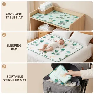 Cambiador Impermeable para Bebé 70x50cm, Protector de Colchón de Cuna Lavable de Algodón, Tapete para Pañales, Portátil para Viaje, OEKO-TEX, OEM - Product Image 5