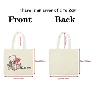 Sac à bandoulière en toile personnalisé pour stéthoscope, motif cœur, pour femme, idéal pour le voyage, avec nom personnalisé, pour médecin - Product Image 6