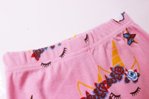 <span class=keywords><strong>Pigiama</strong></span> Rosa per Bambine con Stampa <span class=keywords><strong>Unicorno</strong></span>, Comodo Completo per Bambini a Maniche Lunghe, Abbigliamento Traspirante a Costine per Bambini, Indumenti da Notte per Bambini - Product Image 6