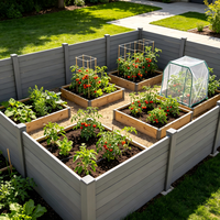 Panneaux de clôture de jardin rétractables pour l'extérieur, en WPC et vinyle, colorés, pour parc pour enfants, hauteur 7 pieds