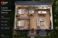 Casas Prefabricadas de Lujo UVO 52, Construcción Modular en Forma de A y Contenedor de Paquete Plano |   Cabaña de Resort y Casa Pequeña, Villa de Lujo para Uso Hotelero