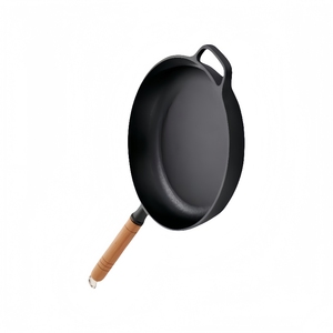 <span class=keywords><strong>Wok</strong></span> de hierro fundido pre-sazonado con mango de madera para freír verduras - Product Image 4