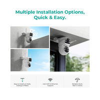 Cámara de Seguridad Exterior de Doble Lente 2K+2K 360 °   Cámara PTZ con Detección de Personas y Vehículos OEM ODM, Alarma con Foco y Sirena, Aplicación CAM180