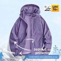 Jaket Windbreaker Ringan 75D 85GSM Pria, Dapat Dilipat, Berkerudung, Anti-UV, Bernapas, Tahan Air, Anti Kusut, Model Ramping, Resleting