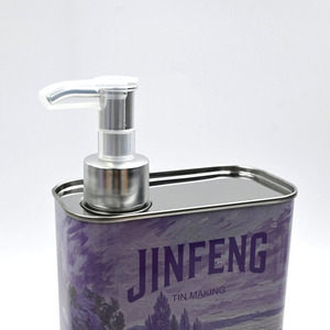 Envase de Metal Rectangular Personalizado con Serigrafía, Dispensador de Champú de Acero Inoxidable, Recargable, para Jabón Corporal y Loción - Product Image 5