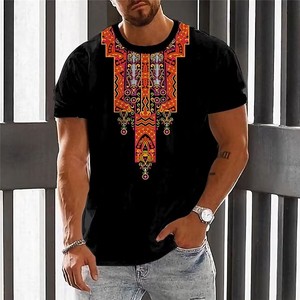 T-Shirt da Uomo in Maglia con Stampa Grafica a Blocchi di Colore Argyle, <span class=keywords><strong>Abbigliamento</strong></span> con Stampa 3D, Manica Corta per Uso Quotidiano e <span class=keywords><strong>Casual</strong></span> <span class=keywords><strong>Elegante</strong></span> - Product Image 6