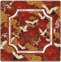 Tapis de Mahjong Multi-Joueurs 2026 LW 80cm x 80cm Grand Format Antidérapant Réduction du Bruit Caoutchouc Naturel Microfibre Écologique Durable Résistant à l'Eau