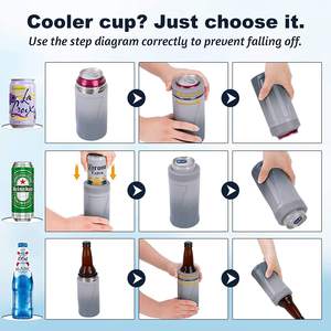 2025 mới tùy chỉnh 4 trong <span class=keywords><strong>1</strong></span> phổ có thể làm mát | thép không gỉ cách điện Cốc phù hợp với 12oz và 16oz lon - Product Image 6