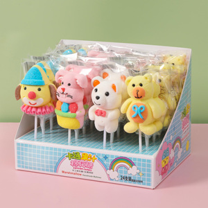 Prix d'usine – Sucettes en <span class=keywords><strong>guimauve</strong></span> en forme de lapin, canard et ours, aux saveurs fruitées, pour enfants, en boîte - Product Image 2