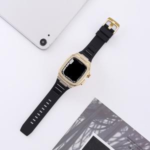 Boorui Star Studded Metal Luxury Case Correa de una pieza para <span class=keywords><strong>Apple</strong></span> <span class=keywords><strong>Watch</strong></span> Correa Metal 44/45mm - Product Image 5