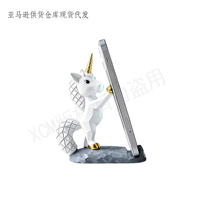Geometrischer Einhorn-Handyständer Maßgefertigtes Harz-Geschenk Dekoratives Schreibtisch-Accessoire Niedliche Fantasy-Figur Ideales Geschenk für Einhorn-Liebhaber