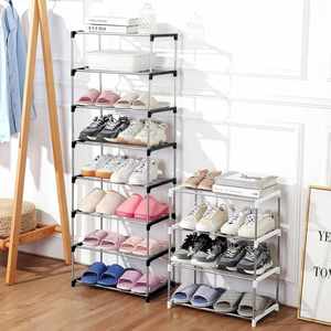 Wholesale 6/7/8-Layer Stainless Steel Detachable Modern <b>Shoe</b> <b>Rack</b> 5 Pipes Per Layer Rust-proof <b>Storage</b> for <b>Shoes</b> Bags Entryway - Product Image 2