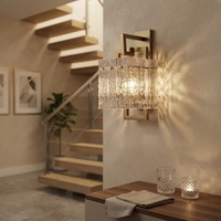 Applique murale LED moderne de luxe, minimaliste, en verre et fer, à intensité variable, pour chambre à coucher, chevet, hall d'entrée, salle de bain, couloir
