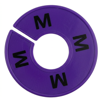 Séparateur de vêtements rond en plastique pour penderie, organisateur de placard, présentoir de magasin, avec étiquette double face