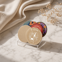 Sous-verres en papier écologiques certifiés, impression de logo personnalisée, impression numérique, sous-verres absorbants en pulpe, vente en gros, durables
