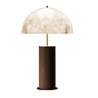Lámpara de Mesa de Mármol de Estilo Italiano y Americano, de Hierro Natural con Luz LED, Diseño Moderno Personalizable para Sala de Estar y Dormitorio