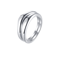 2025 bague simple en argent sterling 925 pour hommes à la mode cercle plaqué or 18 carats pour un usage quotidien et les fêtes d'anniversaire de mariage