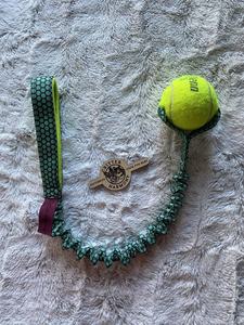 Commercio all'ingrosso Dog Tug Toy Ball Tug Of War Toss Play Fetch Dog Ball Handmade Dog Training giocattoli interattivi - Product Image 3