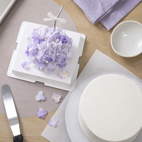 Essbare Waffelpapier-Hortensienblüten als Kuchendekoration, 3cm Rosa-Lila Blumen für Hochzeits- und Geburtstagstorten