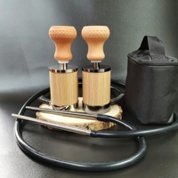 Kit de chicha miniature en bois de luxe style rétro, coffret cadeau de voyage, accessoire de fumage à l'eau durable et écologique