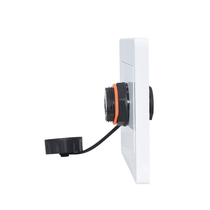 M23 IP68 Waterproof RJ45 CAT6A STP Shielded Panel Mount Bulkhead Ethernet Coupler
